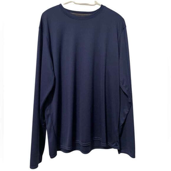 BCG Athletic Long Sleeve T-Shirt Moisture Wicking Quick Dry Navy‎ Men’s Large - Picture 1 of 6